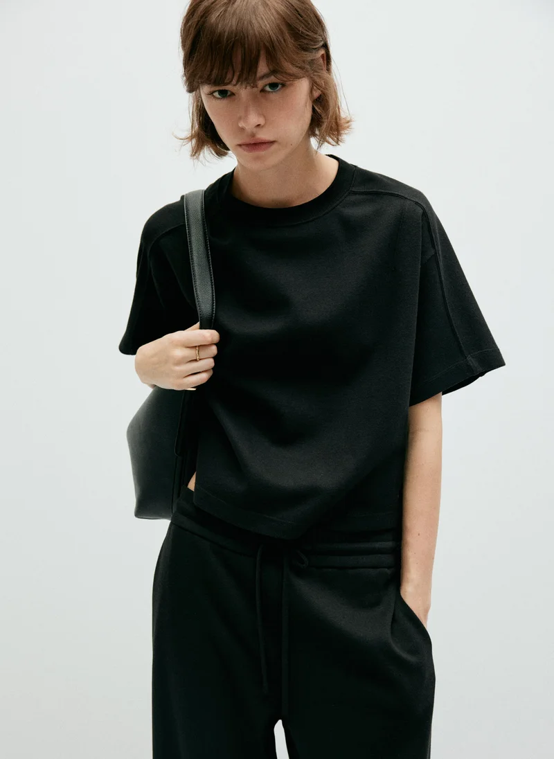 Mango Seam Detail T-Shirt