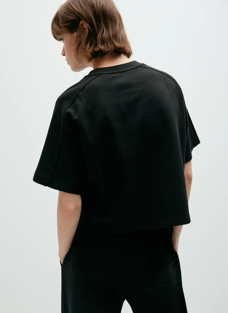 Mango Seam Detail T-Shirt