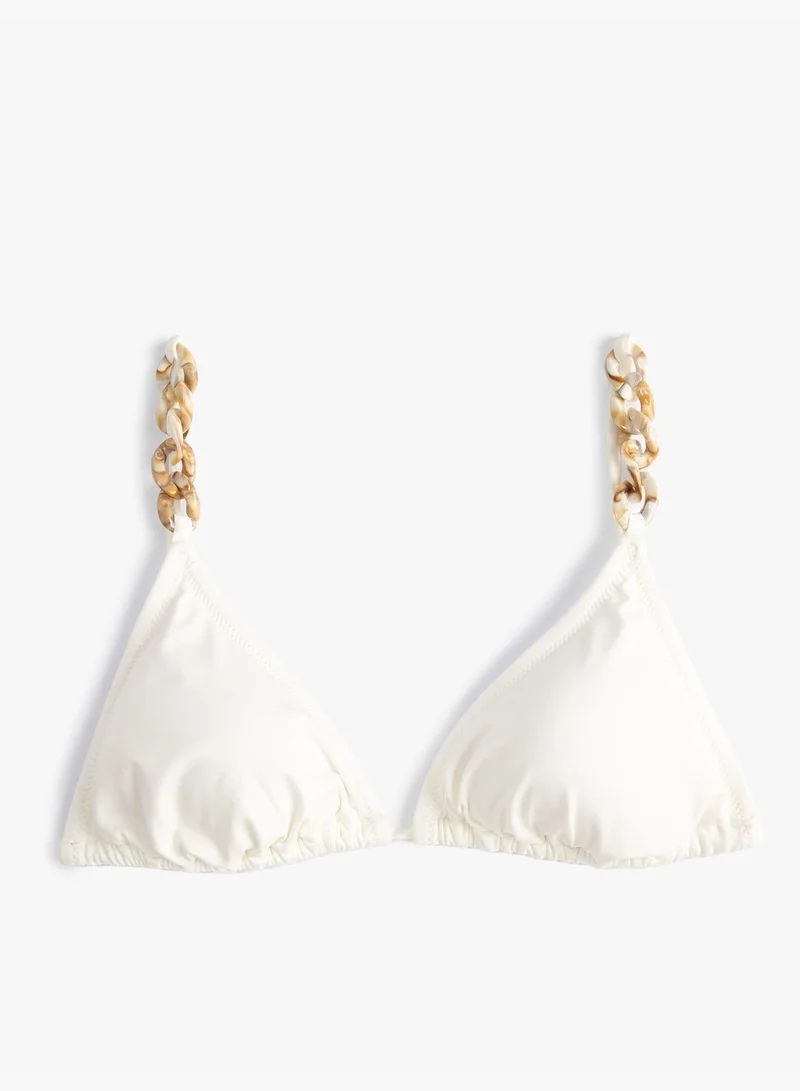 KOTON Accessory Detail Triangle Bikini Top