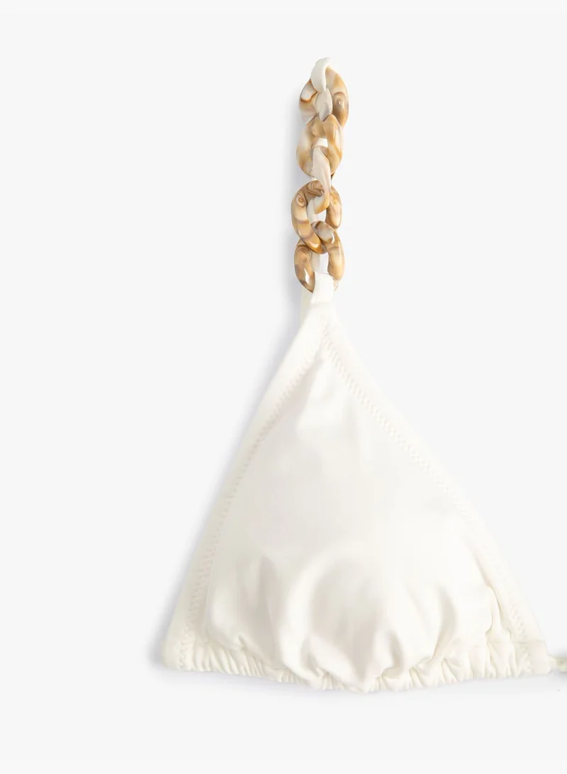 KOTON Accessory Detail Triangle Bikini Top