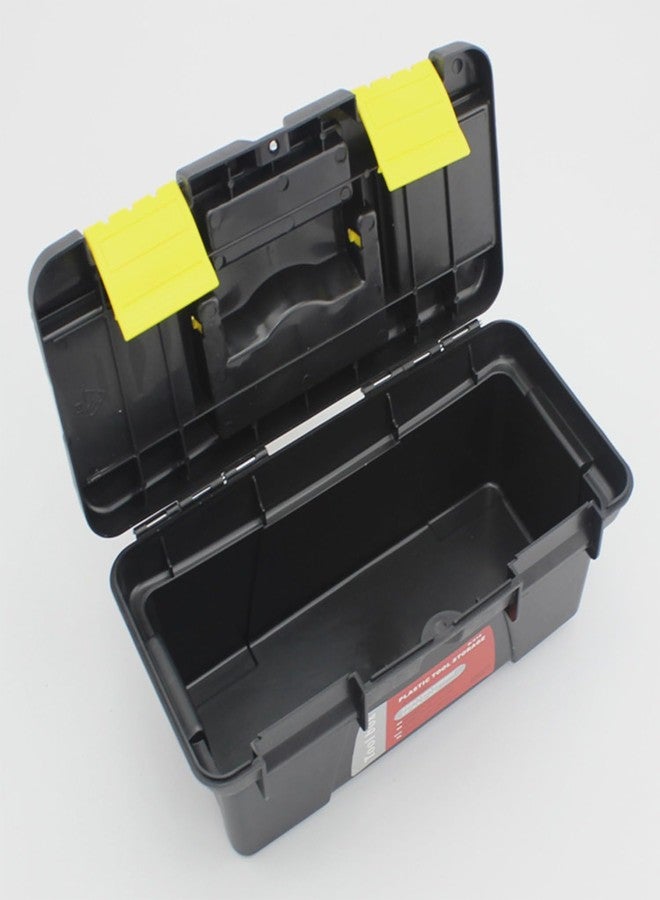 Heyiarbeit 10" Tool Box Plastic Tool Box with Removable Tool Tray Organizer Storage for Tools,Parts,Toys,Art 9.8"x 4.7"x 3.9" Black - Image 5