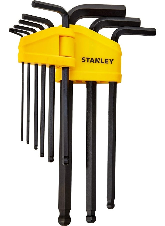 Stanley Folding Key Set, Yellow/Black, 0-69-256, 9 Pieces - Image 2