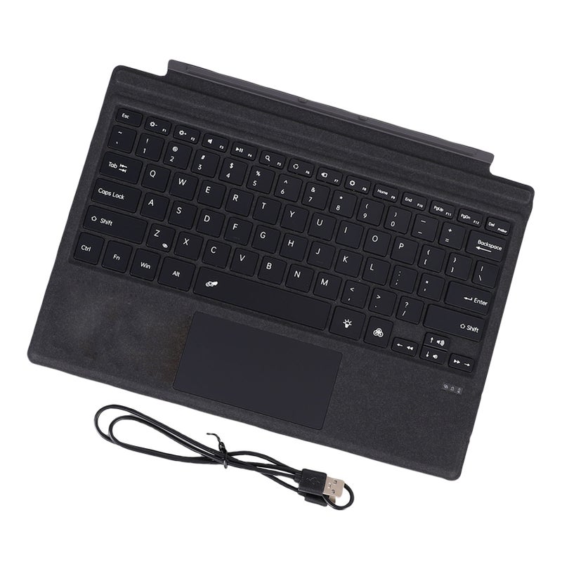 Tablet Wireless Keyboard Fit for Surface Pro 3 4 5 6 7 7+ Portable with Multi Gesture Touchpad 7 Color Backlit Type Cover Black - Image 2