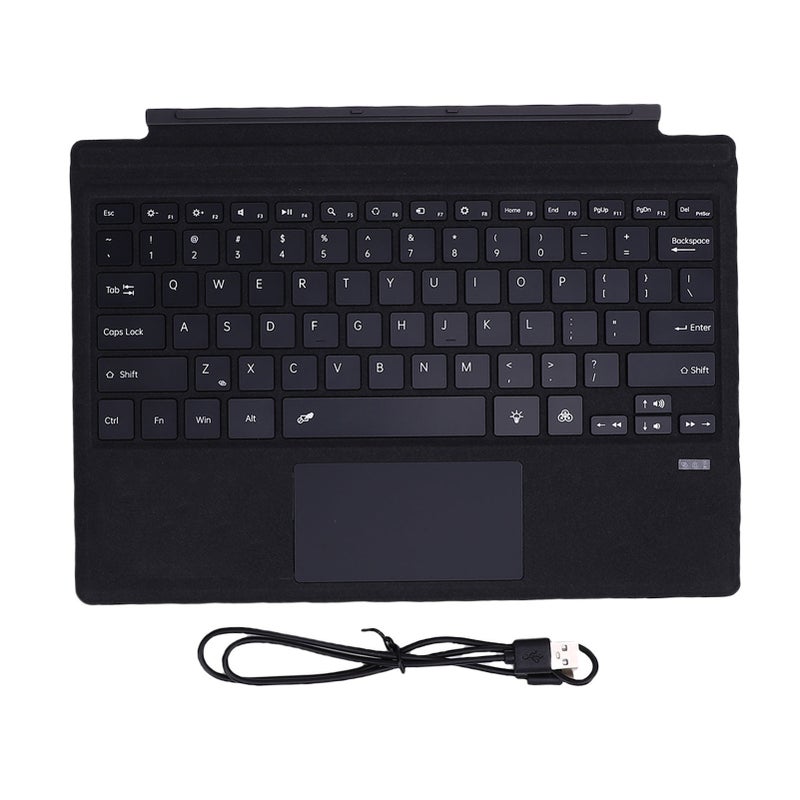 Tablet Wireless Keyboard Fit for Surface Pro 3 4 5 6 7 7+ Portable with Multi Gesture Touchpad 7 Color Backlit Type Cover Black - Image 1