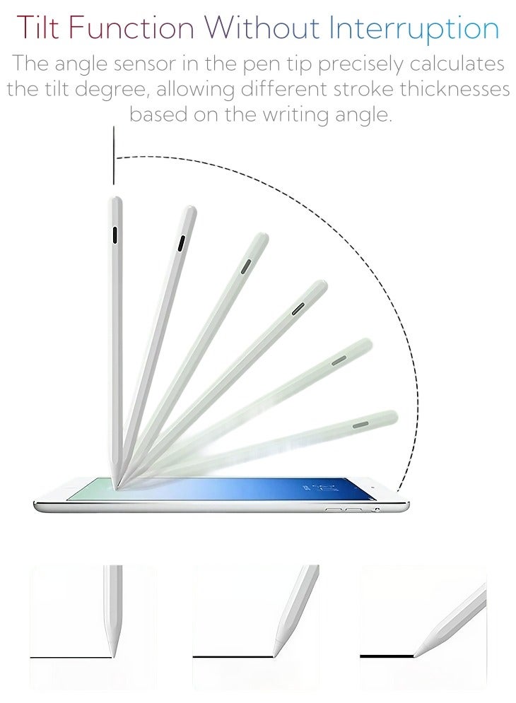 Magnetic Stylus Pen for iPad – Magnetic Charging, Real-Time Battery Display, Type-C Fast Charging, Palm Rejection, Long Battery Life, and Auto Sleep Function  - Image 4