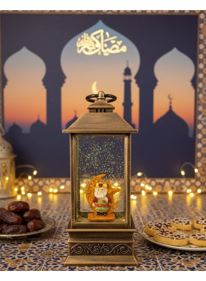 Acrylic Oil Lantern Sheikh Design with LED & Sound – Ramadan Decor - Image 2