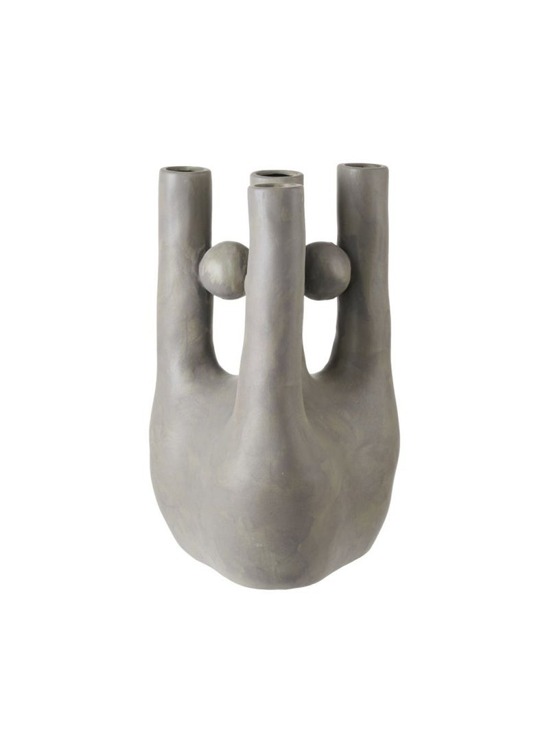 DANUBE HOME Zenith Ceramic Vase Grey 19 x 19 x 30 Cm  - Image 1