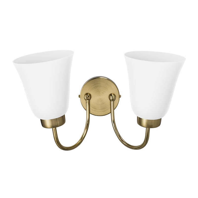 wipro BeuHome Double Wall Light BW02 | Premium Indoor Decorative Light with Contemporary Sleek Design | Antique Surface Mounted Classic Wall Light for Bedroom, Living Room | E27 (2H, Brush Bronze) - Image 2