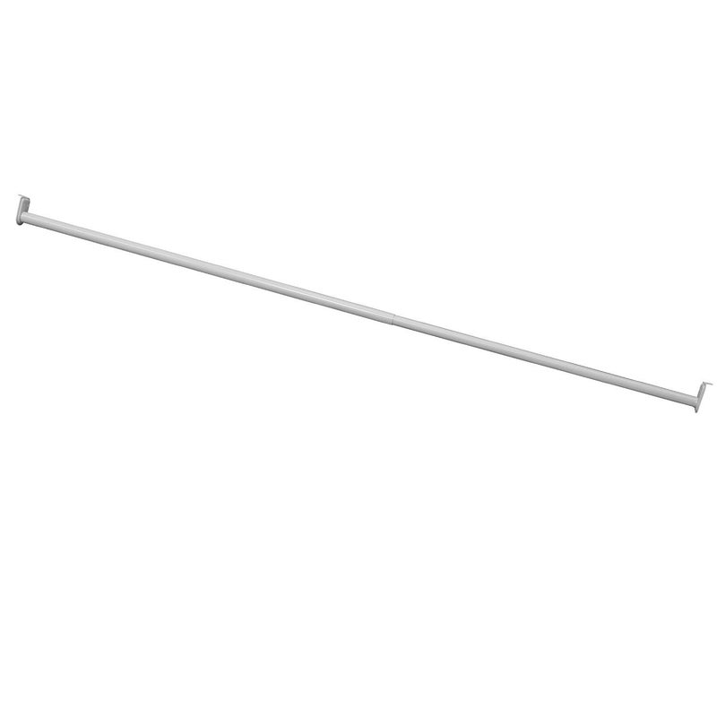 Design House Adjustable Closet Rod Steel 72 Inch to 120 Inch 30 Pound Capacity White  Design House 205849 