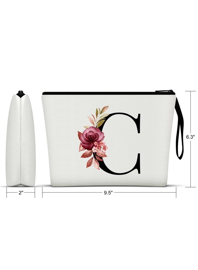 Vavabox A-Z Personalized Makeup Bag,Birthday Gifts for Women Mom,Gifts for Best Friend,Bride Bridesmaid Cosmetic bag (C) - Image 2