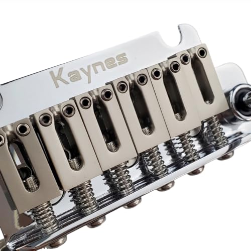 KAYNES 2 point Electric Guitar Tremolo Bridge With Brass Block Compatible with suhr and Fender Strat Style Electric Guitar Chrome Silver KY06 (Brass Block，Chrome) - Image 3