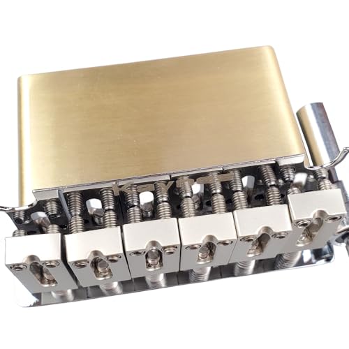 KAYNES 2 point Electric Guitar Tremolo Bridge With Brass Block Compatible with suhr and Fender Strat Style Electric Guitar Chrome Silver KY06 (Brass Block，Chrome) - Image 4