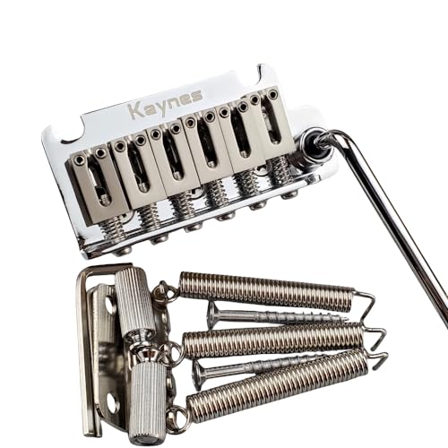 KAYNES 2 point Electric Guitar Tremolo Bridge With Brass Block Compatible with suhr and Fender Strat Style Electric Guitar Chrome Silver KY06 (Brass Block，Chrome) - Image 2