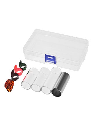 Guitar Slides Set Includes 3 Glass Slides (5.1cm/ 6cm/ 7cm) + 1 Stainless Steel Slide (6cm) + 4pcs Celluloid Thumb & Finger Picks(Random Color Delivery) with Plastic Storage Box - pzsku/ZA7C08A4DF1DB83D26F93Z/45/_/1687333105/7178295b-41dd-48d5-bd48-45c92f839172