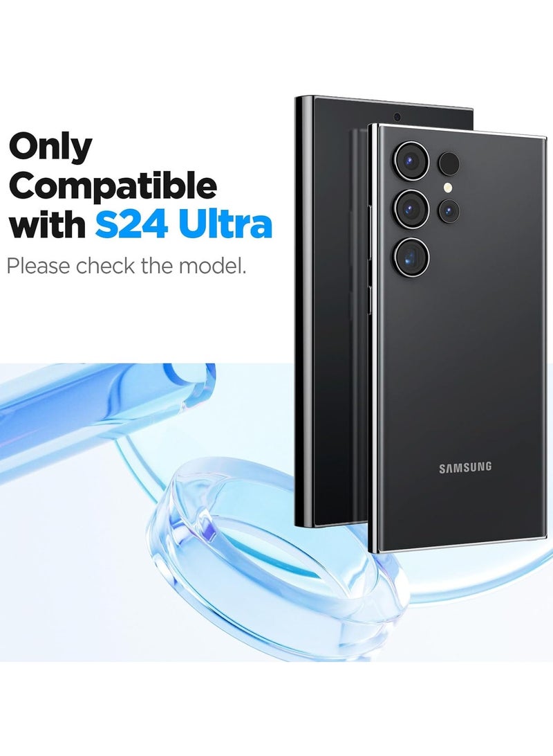 Techie جراب شفاف من الكريستال السائل MagSafe لهاتف Samsung Galaxy S24 Ultra 2024 - غطاء هجين شفاف مع مغناطيس مدمج لسهولة الشحن والتركيب - Image 5