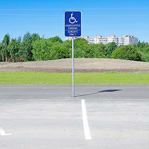 SmartSign "Handicapped Parking - Sundays Only" Sign | 12" x 18" Aluminum - Image 3