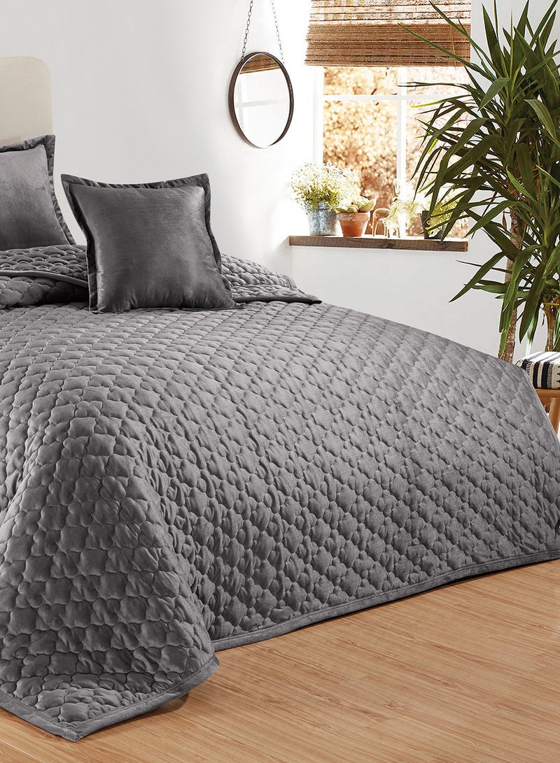 Sleep night Soft Velvet Comforter set, 6 Pcs Soft Bedding Set, King Size 220x240cm - Image 2