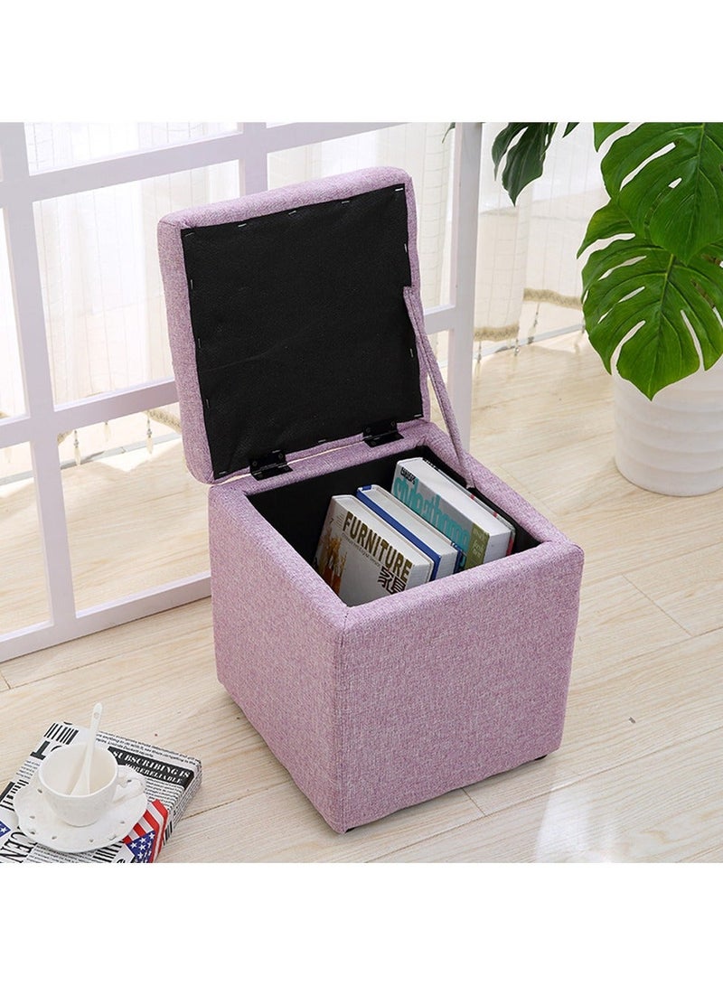 LINGWEI Ottoman Footstool Footrest Stool Ottomans Foot Stool Vanity Stools Shoe Change Bench Seat Stool Rest Stool Storage Footstool Footrest Chair Square Footstool - Image 2