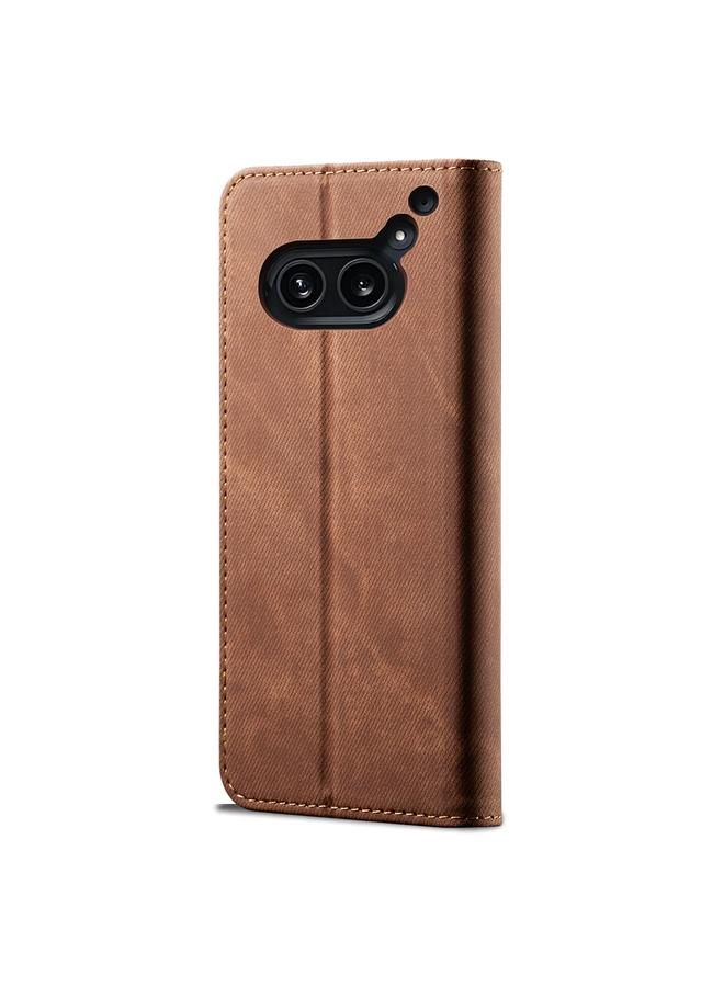 اس-توب جراب لهاتف Nothing Phone 2A بتصميم كاجوال من الجلد بتصميم قماش الدنيم - Image 4