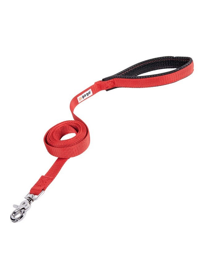 GOGO Pet Products 5/8-Inch Wide Comfy Nylon Dog Leash, 6-Feet Long, Red - Image 1