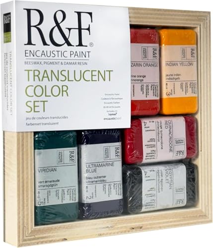 R&F Handmade Paints - Professional Encaustic Paint - Translucent Colors, Set of 6 40ml - Image 2