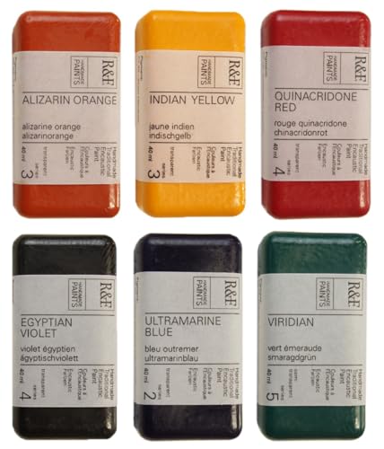 R&F Handmade Paints - Professional Encaustic Paint - Translucent Colors, Set of 6 40ml - Image 3
