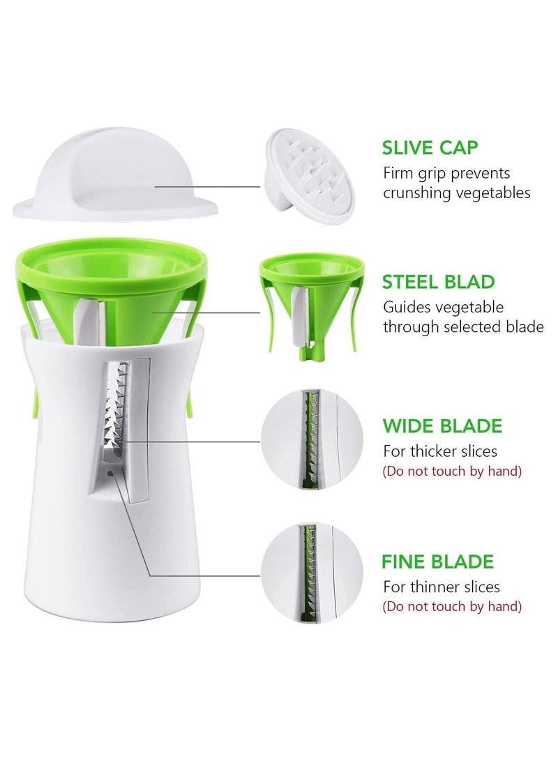 NIBEMINENT Vegetable Spiralizer, Spiralizer Hand Held, Spiral Slicer for Zucchini Noodle, Veggie Pasta, Spaghetti Maker Low Carb, Paleo, Gluten-Free Meals - Image 2