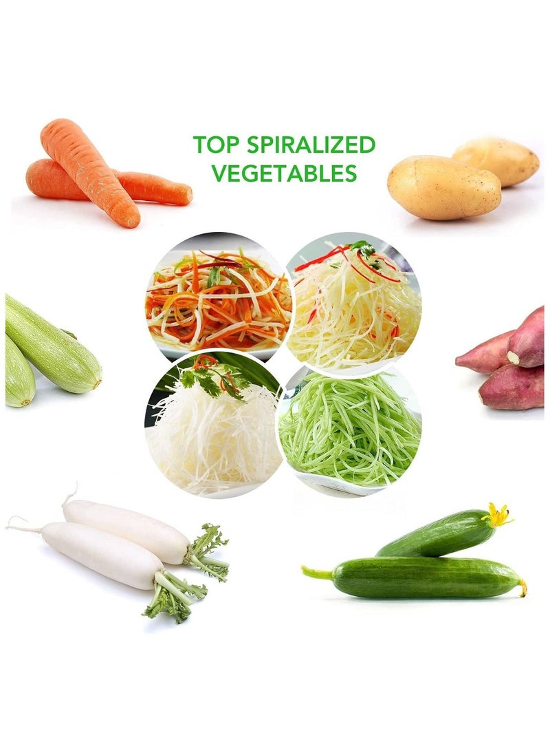 NIBEMINENT Vegetable Spiralizer, Spiralizer Hand Held, Spiral Slicer for Zucchini Noodle, Veggie Pasta, Spaghetti Maker Low Carb, Paleo, Gluten-Free Meals - Image 4
