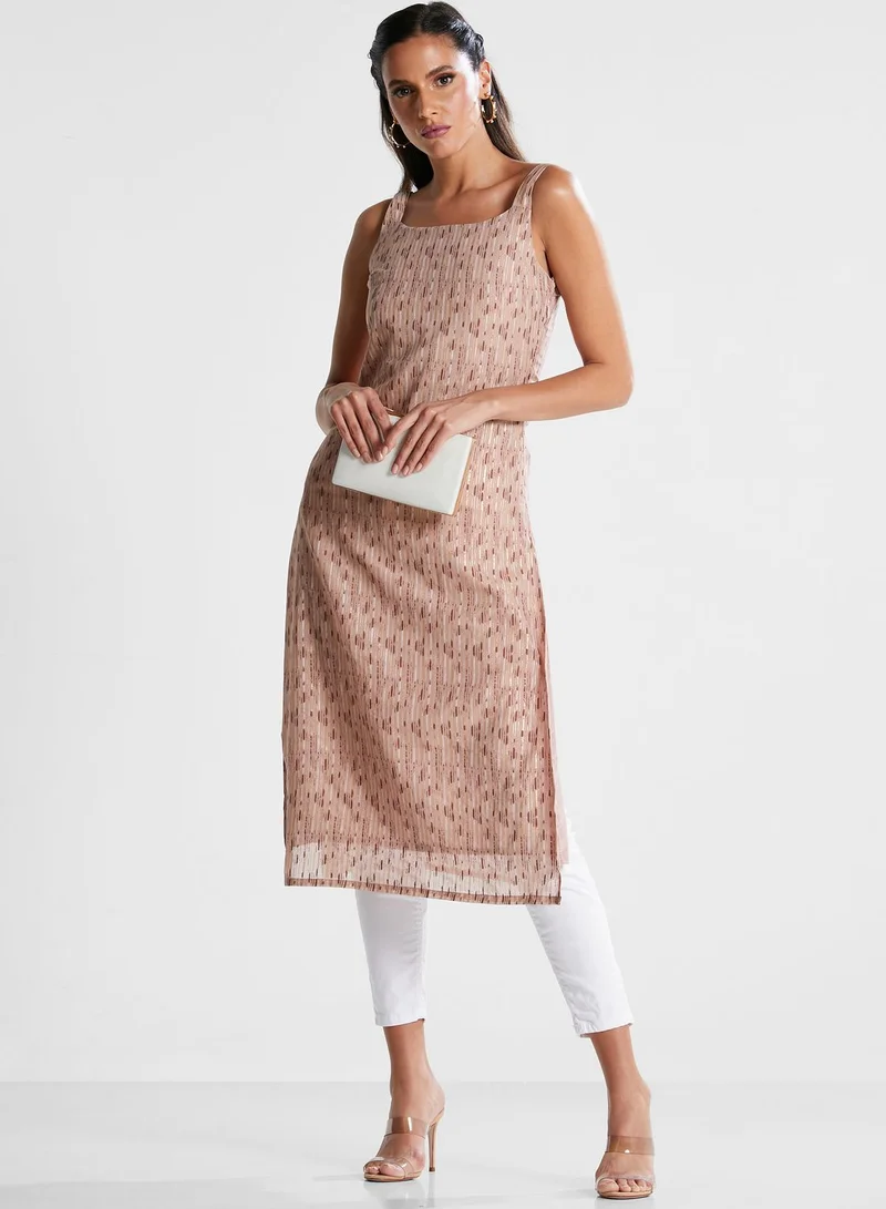 indya Printed Square Neck Kurta