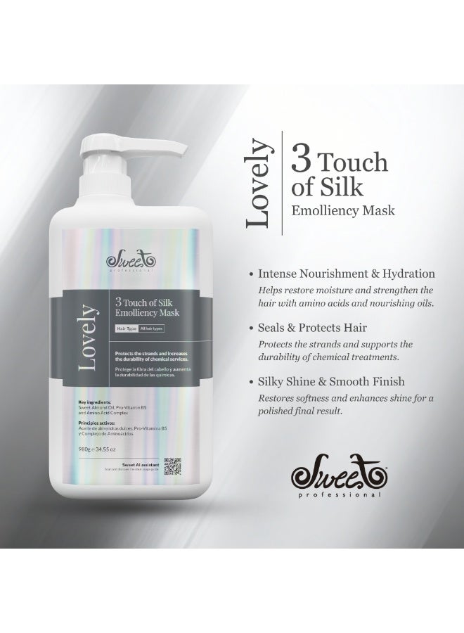 Sweet Professional Sweet Hair Professional Lovely 123 Hair Treatment 3-Step Hair Treatment System – Deep Clean Shampoo, Treatment & Silk Mask 980ml - Image 5