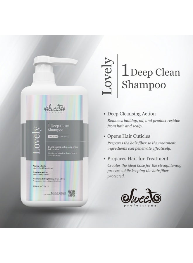 Sweet Professional Sweet Hair Professional Lovely 123 Hair Treatment 3-Step Hair Treatment System – Deep Clean Shampoo, Treatment & Silk Mask 980ml - Image 3