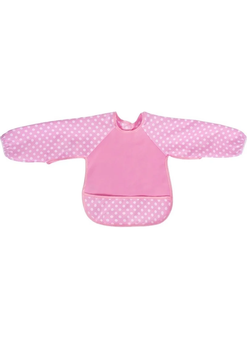 Sevi Bebe Eco Food Bib with Sleeves Art-54 Pink