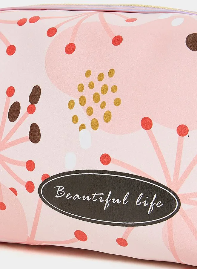 Styli Contrast Print Washbag