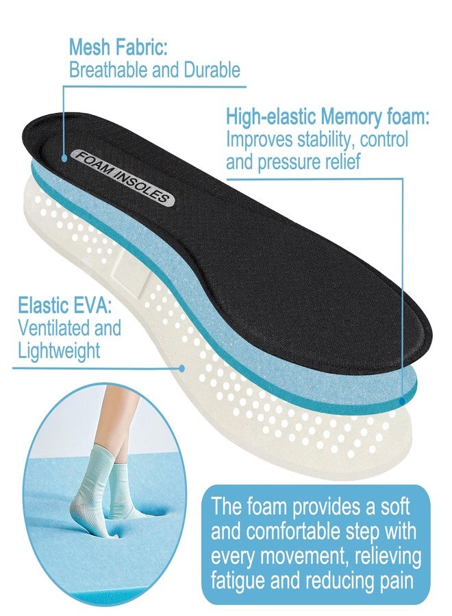 Endoto Memory Foam Insoles for Skechers Women & Men Shoes, Replacement Soft Elastic Insole Inserts for Foot Comfort(Size:US Women8-EU38) - Image 2