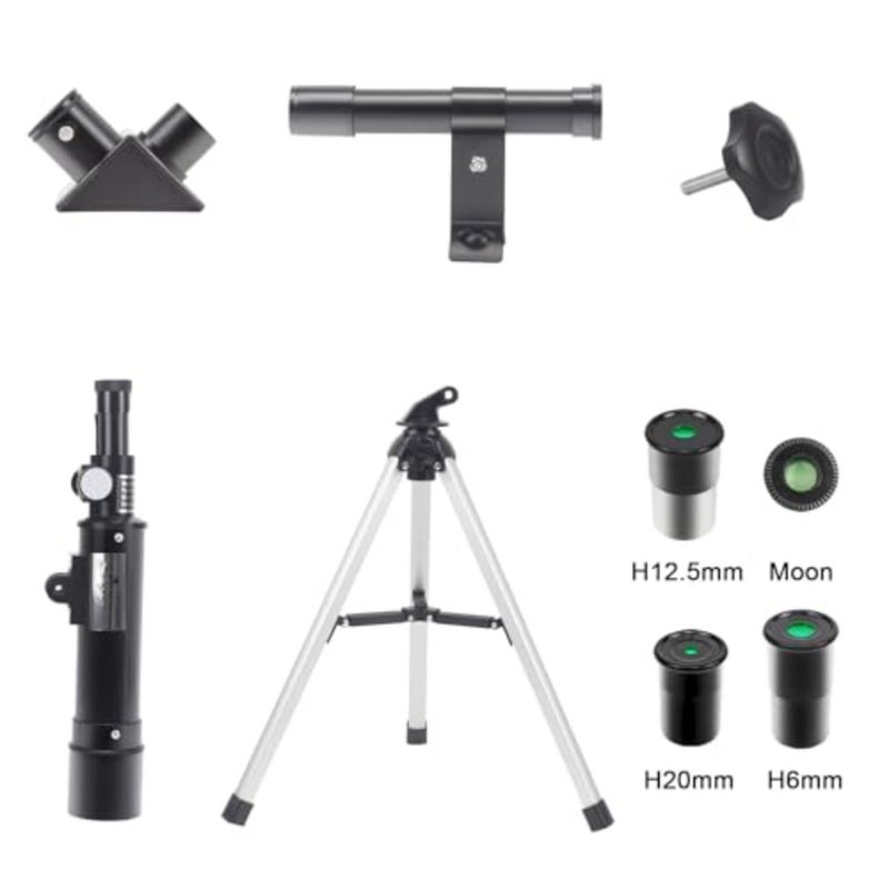 Telescope, 50mm Aperture 360mm Astronomical Refractor Telescope with 3 Eyepieces and Tripod Portable Scope - Image 5