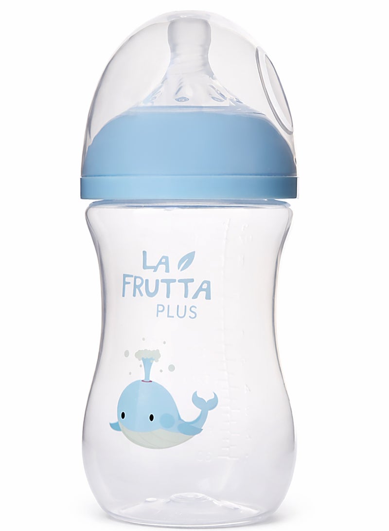 La Frutta Plus Natural Flow Bottle Anti-Colic 270ml (Blue) , BPA FREE, 0%bisfenol - (M:4+) - Image 1