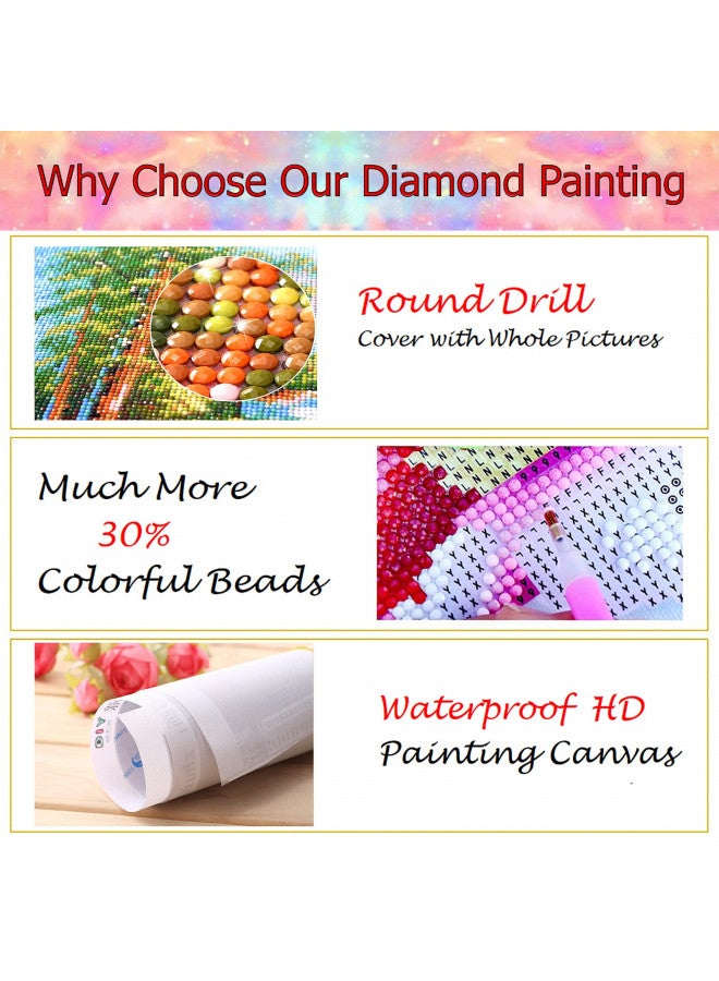YALKIN 5D Diamond Painting Kits for Adults DIY Hello Kitty Full Round Drill (11.8x15.7 inch) Embroidery Pictures Arts Paint by Number Kits Diamond Painting Kits for Home Wall Decor - Image 4