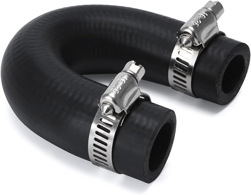 Heater Core Crossover Coolant Bypass Hose 5/8" End and 3/4" End with 2PCS Clamps - Image 1