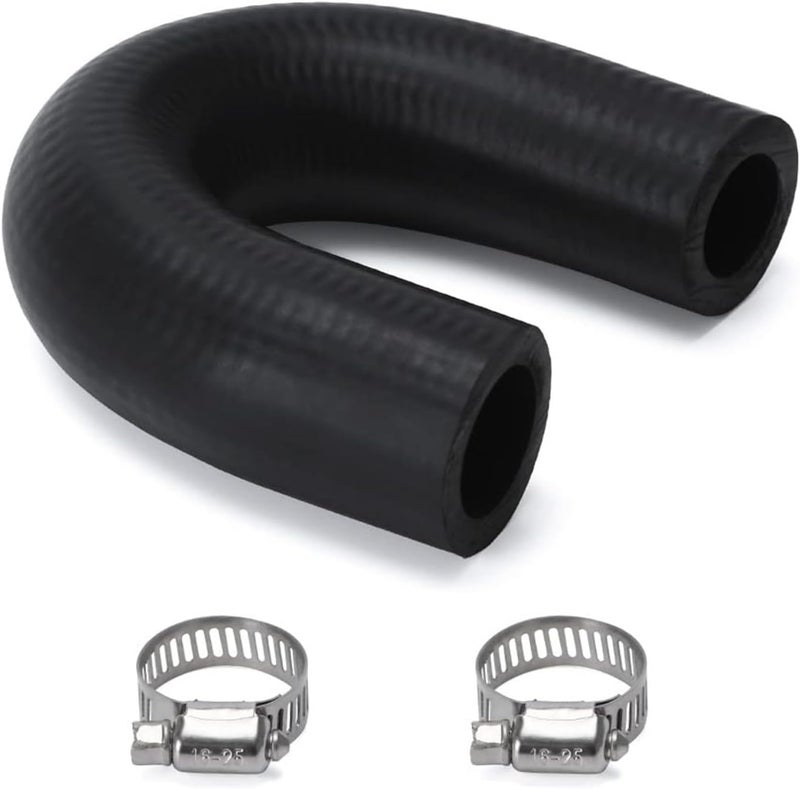 Heater Core Crossover Coolant Bypass Hose 5/8" End and 3/4" End with 2PCS Clamps - Image 2