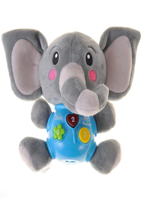 PowerTRC Plush Elephant Infant Toy | Baby Musical Toy for Kids 6 to 12 Months | Light Up Musical Fun Plushy for Kids