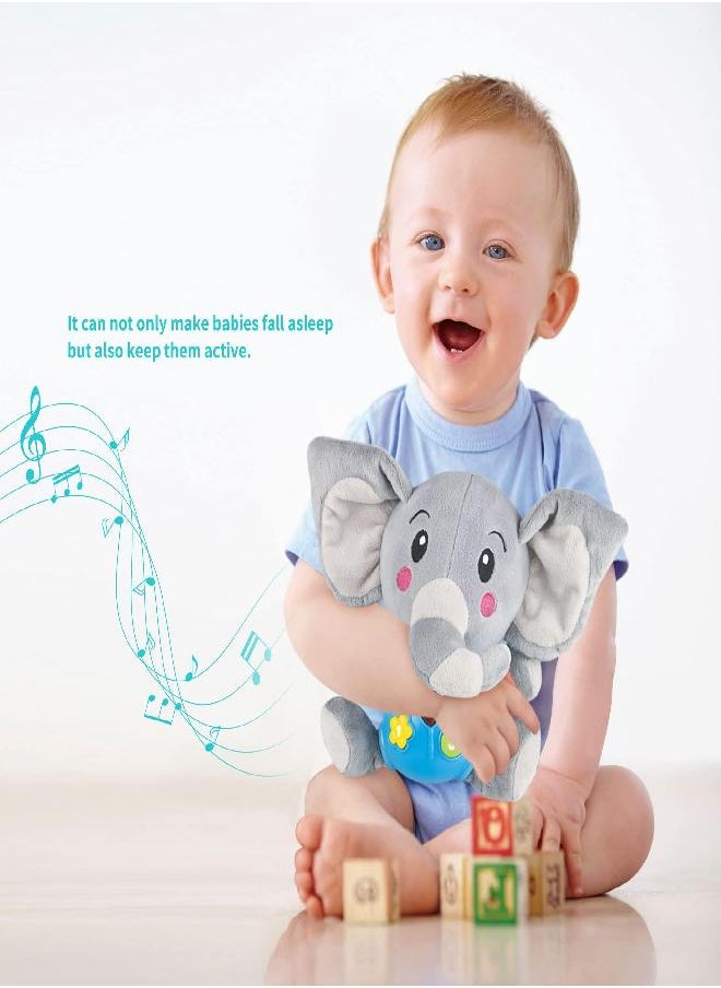PowerTRC Plush Elephant Infant Toy | Baby Musical Toy for Kids 6 to 12 Months | Light Up Musical Fun Plushy for Kids