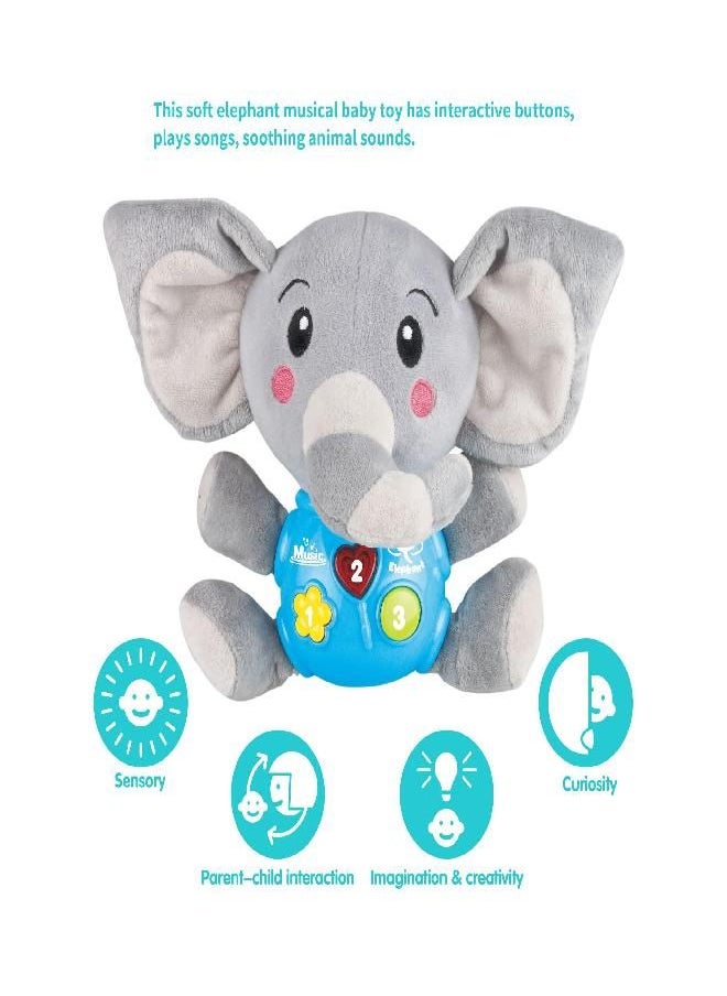 PowerTRC Plush Elephant Infant Toy | Baby Musical Toy for Kids 6 to 12 Months | Light Up Musical Fun Plushy for Kids - pzsku/ZA7C108D43A743414AC77Z/45/_/1686915579/290af494-c97b-4515-9ca9-7f33130b4f43