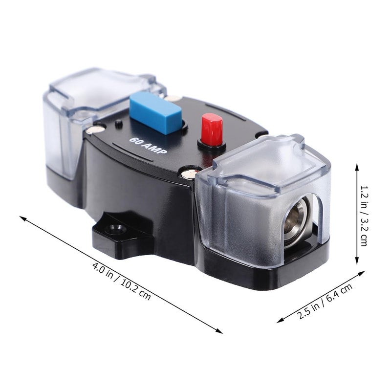 60 Amp Circuit Breaker Manual Reset for Car and Marine Use, Rv and Boat Electrical Power Supply Protection Switch - Image 2