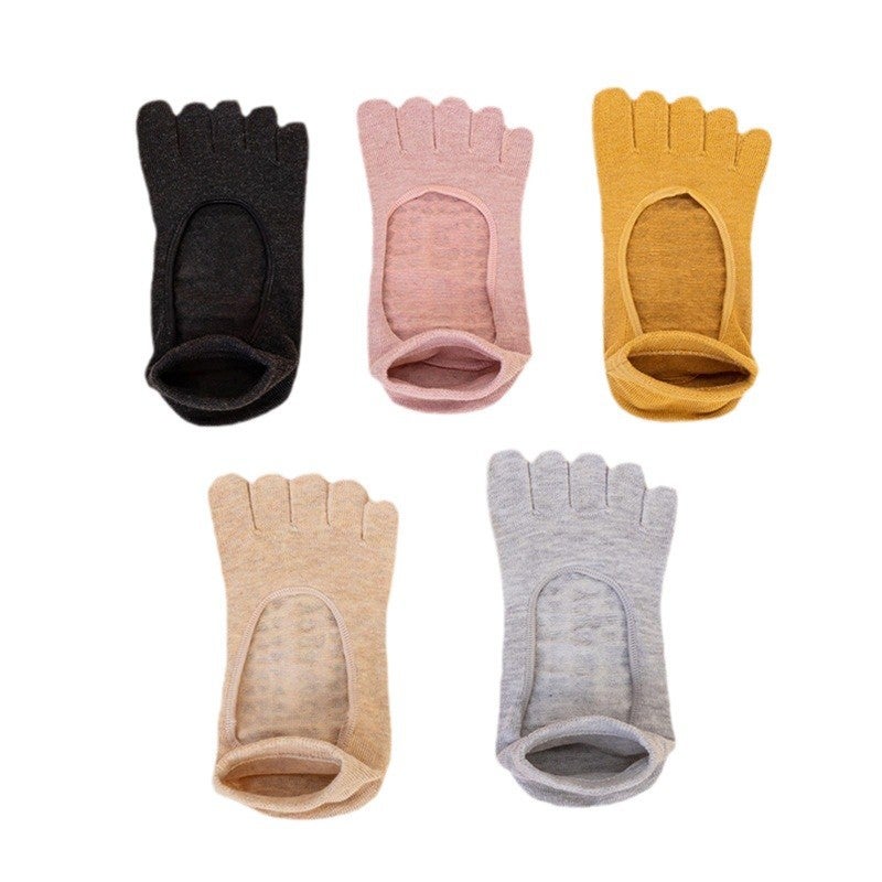 Anti-Slip Yoga Socks for Women - Open Back Cotton Toe Socks - Image 5