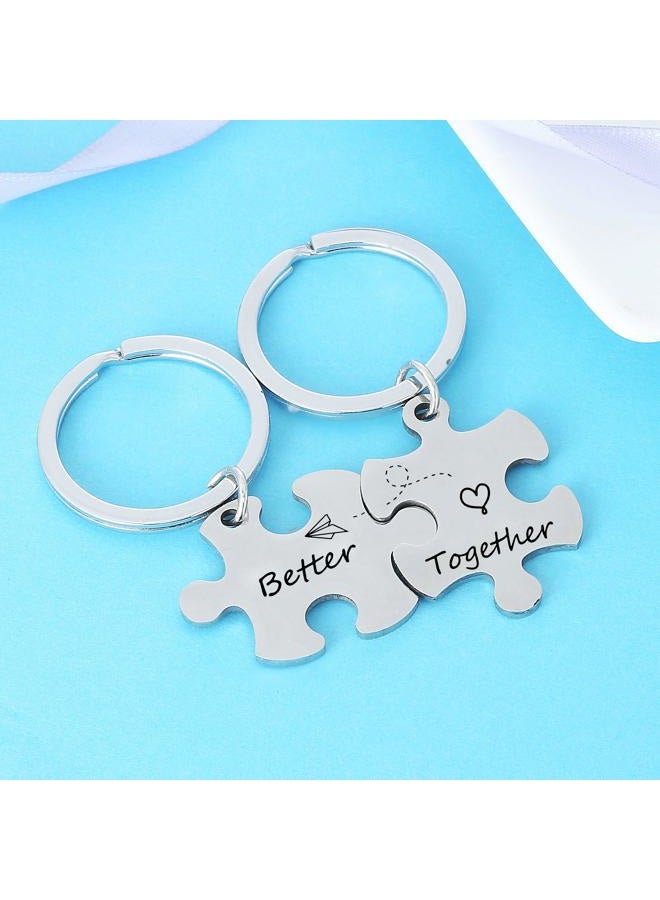 Nimteve Gifts for Couples Boyfriend Girlfriend Keychains for Husband Wife Valentine's Day Gift (Style C) - Image 2