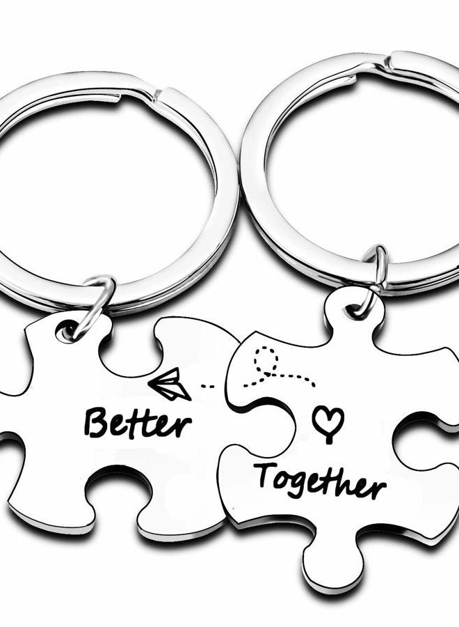 Nimteve Gifts for Couples Boyfriend Girlfriend Keychains for Husband Wife Valentine's Day Gift (Style C) - Image 1