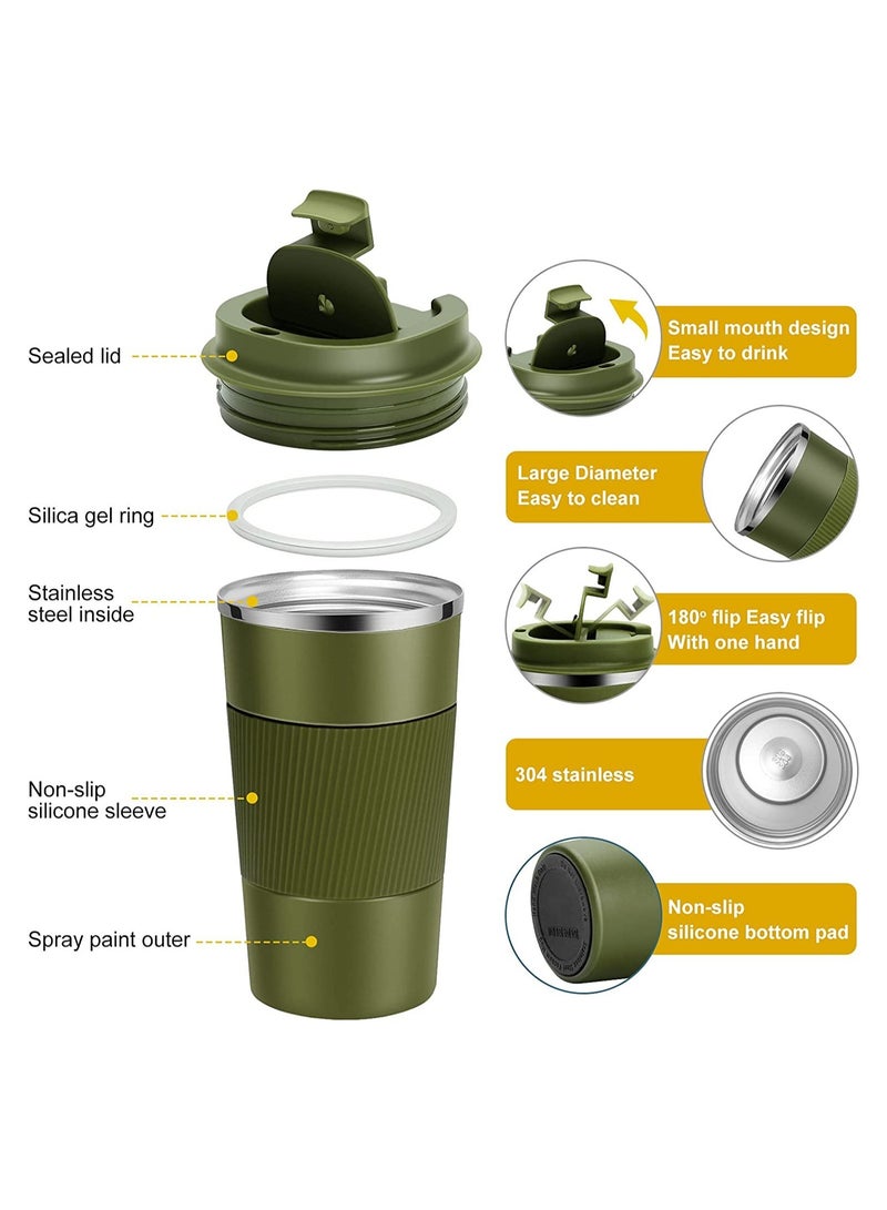 LA' PRECIOUS Travel Mug Reusable Insulated Coffee Cup Vacuum Insulation Stainless Steel Thermal Coffee Mug for Hot Cold Drinks - Image 2