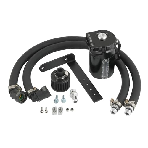 RALZAOTO Oil Catch Can Passenger Side Oil Separator Tank with Sight Glass Fit for Ford F150 5.0L/2.7EB/3.5EB 2011-2021, Raptor 3.5L Ecoboost 2017-2021, Expedition 3.5L EcoBoost 2018-2021 (WITH Breather Filter) - Image 1