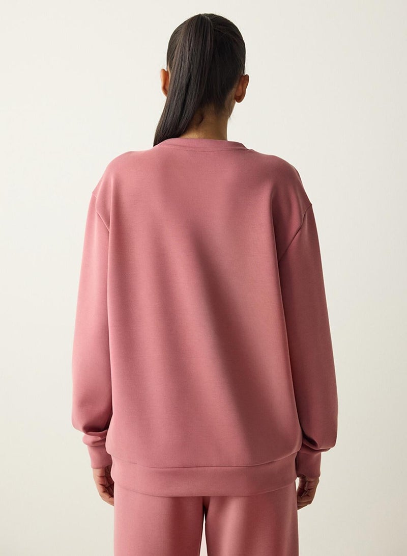 بنتي بلوزة وردية مريحة من المودال - Image 5