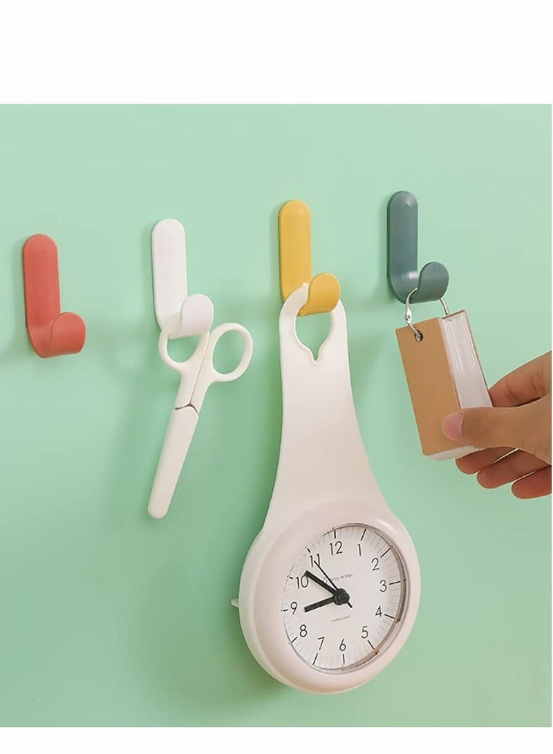Adhesive Hooks Utility Wall Hooks Key Hooks for Wall Decorative Key Holder Rack Self Adhesive Wall Hooks for Towels Hats Shower, Kitchen Living Room Office(30 Pcs)  - Image 4